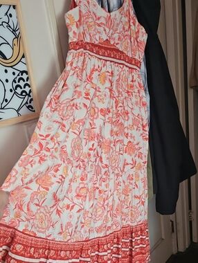 Rachel Zoe Floral Maxi Dress in White, Coral and Yellow